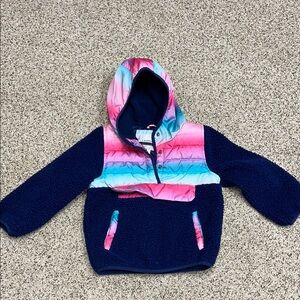🍀6/$20 1Madison Colorful Hooded Fleece Pullover-toddler girl size 5